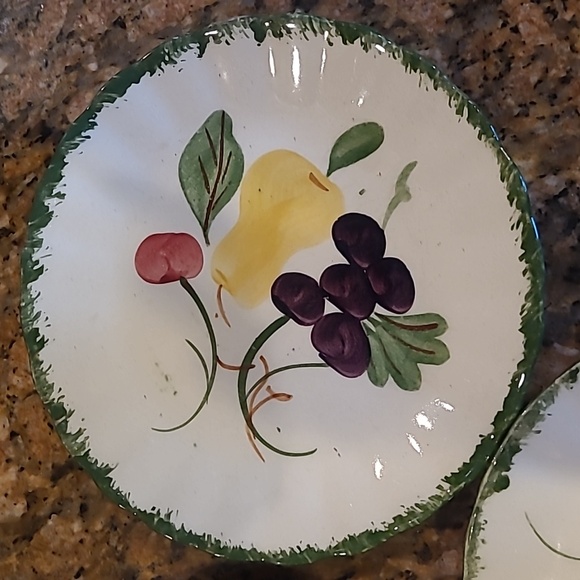 Small plates Fruit Fantasy Blue Ridge Hand painted Southern Potteries - Picture 3 of 6